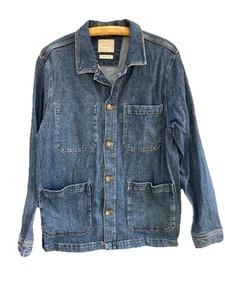 White Stuff Men's Blue Jean Chore Jacket Utility Over shirt Shacket Size L - Picture 1 of 11