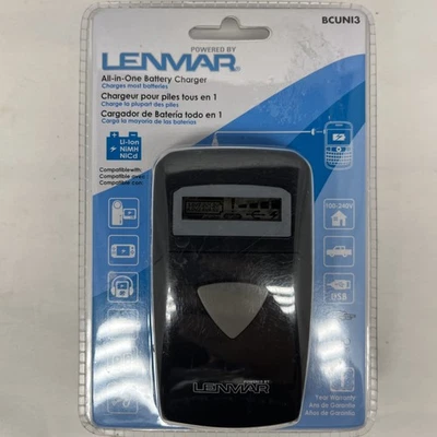 Lenmar All-in-One Universal Battery Charger BCUNI3 AA AAA Li-Ion NiMH NiCd - Image 1 of 4