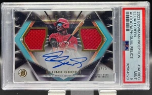 2023 Bowman Inception Elijah Green Dual Relic Auto Jersey #/75 Wash Nationals - Bild 1 von 2