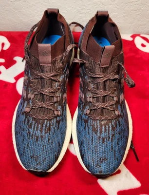 Adidas PureBOOST RBL Hombres 13 Zapatos para Correr Azul Marrón Primeknit Boost Personalizados Foto 1 de 4