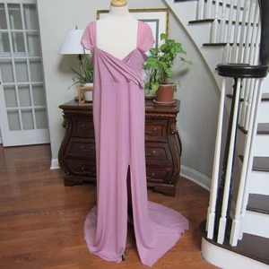 Anyuta Couture Aylin Maternity Dress Gown With Slit Dusty Pink size 4XL - Picture 1 of 8
