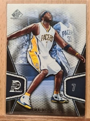 Jermaine O'Neal #34 2007-08 SP Game Used Base Pacers L0110A - Image 1 of 2