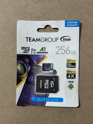 Team Group A1 V30 Micro SD Card 256GB - Image 1 of 2
