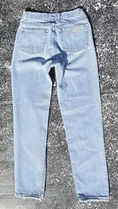 Vintage 90's Guess Jeans Style 1050 High Rise Tapered Leg Blue Classic Jeans 28 - Picture 1 of 8