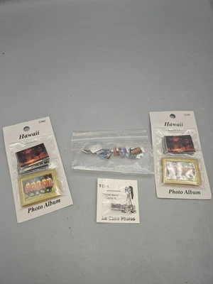 Lote de 2 juegos de álbum de fotos 1:12 Hawaii por Jacqueline Dollhouse & Dis. Cámara Foto 1 de 4
