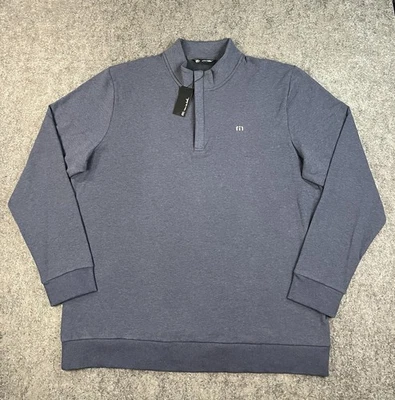 Travis Mathew Cloud Quarter Zip 2.0 Collection Heather Blue Mens 3XL - NWT - Image 1 of 4