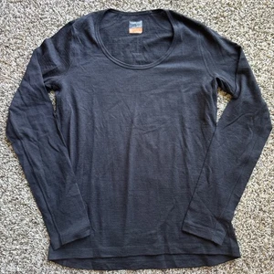 Camisa Icebreaker Mujer Mediana M Negra Bodyfit 200 Merino Senderismo Gorpcore Trail - Imagen 1 de 3