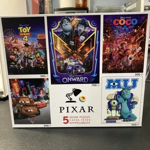 Disney Pixar 5 in 1 Multipack Jigsaw Puzzle Cars/Toy Story 4/Onward/Coco/M - Picture 1 of 5
