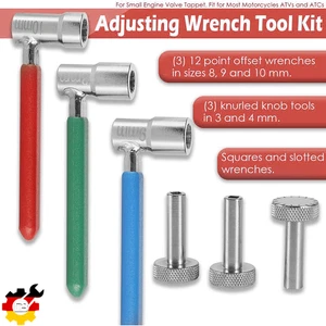 Set attrezzi regolazione rubinetto valvole 6 pezzi per moto Honda Yamaha Suzuki Kawasaki - Foto 1 di 13