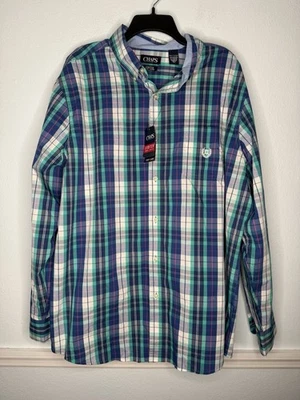 Chaps Shirt Mens XXL 2XL Plaid Long Sleeve Button Down New NWT Classic Stretch - Image 1 of 4