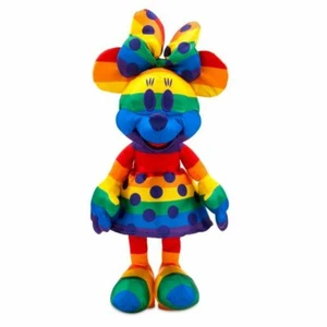 Disney Store 2020 Regenbogenfarben 16 Zoll Minnie Mouse Plüsch Neu mit Etikett - Bild 1 von 1