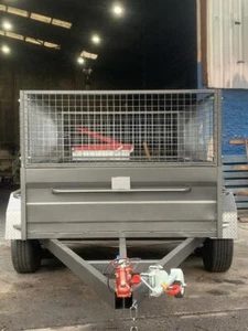 8x5 Tandem Box Trailer 600MM CAGE BRAND NEW RIMS & TYRES FREE JOCKEY WHEEL - Picture 1 of 1