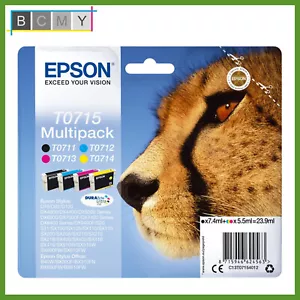 Original Epson T0715 Ink Cartridges Cheetah Set T0711 T0712 T0713 T0714 - Picture 1 of 1