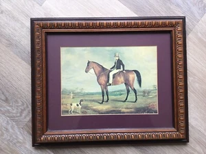 Framed picture of Horseman and Dog. - Picture 1 of 5