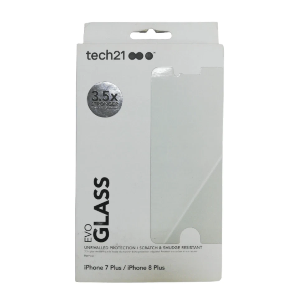 Tech21 Evo Glass Tempered Glass Screen Protector For iPhone 7 Plus 8 Plus - Image 1 of 1