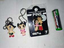 Astro Boy Lot  Astro Boy + Uran Chibi Figures+ Metal Enamel  Pin  Free  Shipping