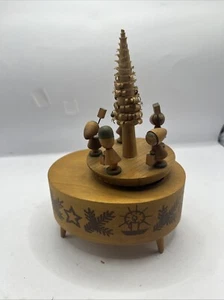 Reuge Carousel Christmas Music Box Wood Plays Silent Night See Description - Picture 1 of 11