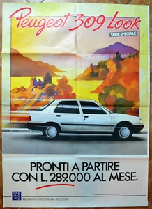 ORIGINAL PEUGEOT WERBEPLAKAT 309 LOOK 80er Jahre - Bild 1 von 1