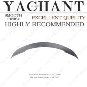 DRY CARBON nvt-style Ducktail Trunk Spoiler Wing For 2020-2023 Maserati MC20 - Picture 1 of 12