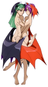 0521 Morrigan and Lilith Sticker, Waterproof, Laminated, PinUp, Sexy, Waifu - Picture 1 of 1