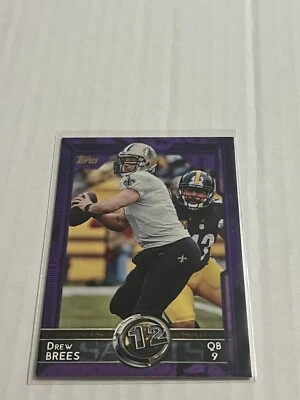 2015 Topps Football Drew Brees Purple Parallel Saints - Image 1 of 2