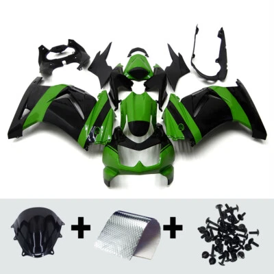 Injection Green Fairing Kit for 2008-2012 Kawasaki Ninja 250R EX250R Bodywork - Image 1 of 4