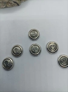 Cubre Botones Plata Hombre Supersticiosos Brillante Bruñido Ancla Herradura X 16 - Imagen 1 de 9