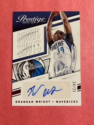 Brandan Wright 2014-15 Prestige 奖金拍摄亲笔签名 /25 24/25 — 第 1/2 张图片