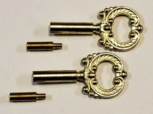 2 LLAVES ENCHAPADAS EN LATÓN PARA TOMA DE LÁMPARA DE PERNO GIRATORIA CON EXTENSIONES DE 1/2" NUEVO 876J - Imagen 1 de 3