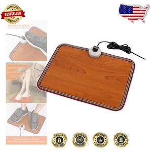 Energy-Saving Electric Heated Foot Warmer Mat - 7 Temp Settings for Cozy Toes - Picture 1 of 9