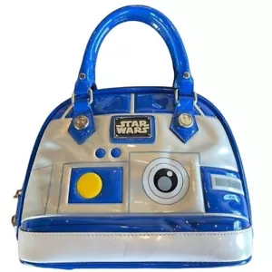 Loungefly Star Wars Satchel Bag R2D2 Blue Handle White Purse Limited Edition - Picture 1 of 16