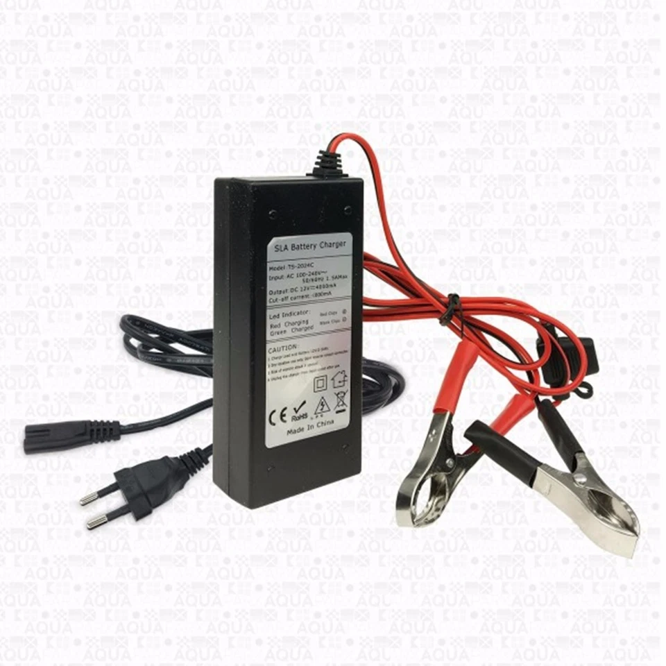Aquaparx Carica Batteria 12V/4A per Batteria Motore Elettrico Carpfishing A0090 - Imagen 1 de 3