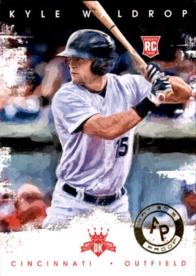 2016 Diamond Kings Artist Proof Kyle Waldrop /99 Gold Foil Rookie RC Reds #162 - Image 1 of 2