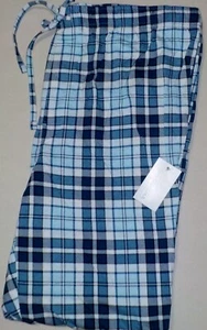 SONOMA MENS SLEEP LOUNGE PAJAMA PANT 100% COTTON BRUSHED XL XXL NWT BLUE CHECKER - Picture 1 of 2