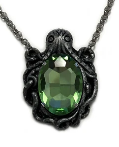 Steampunk Cthulhu Octopus Victorian Silver Necklace Choker Pendant Goth Jewelry - Picture 1 of 24