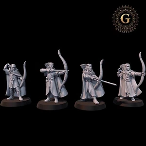 Elven Militia Archers Set 2, ideal LoTR, MESBG 28mm 1/56 Wargames & Collectors - Picture 1 of 6