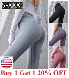Women Leggings Anti-Cellulite High Waist Push Up Yoga Pants TikTok Butt Lift - Picture 1 of 10
