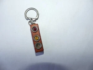 PORTE CLÉ CUIR ET PIERRERIES FEU ROUGE - Imagen 1 de 2