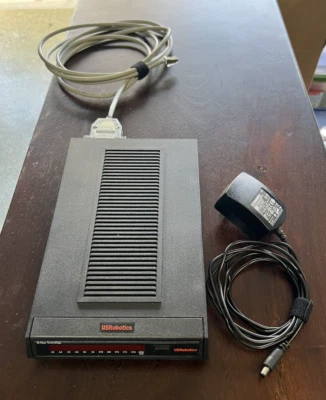 LOT 2 US Robotics 3453C 56K External Serial Data Fax Modem W/ 1 Serial Cable - Image 1 of 4