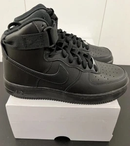 New Nike Air Force 1 High '07 Triple Black CW2290 001 Men Size 8 - Picture 1 of 10