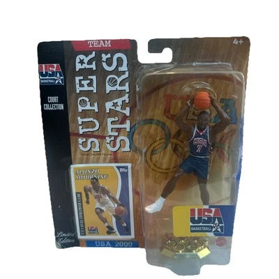 Figura y tarjeta de superestrellas de la NBA de colección 2000 Alonzo Mourning EE. UU. Edición limitada Foto 1 de 3