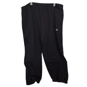Herren Champion schwarze Fleece Jogginghose Jogginghose Größe 4X - Bild 1 von 8