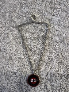 Vintage Southern Pacific - SP - Railroad Conductors Vest Silver Color Pendant. - Picture 1 of 8