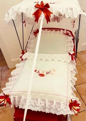 Juego de edredón y almohada para cochecito de muñeca (sin marco)  Foto 1 de 2