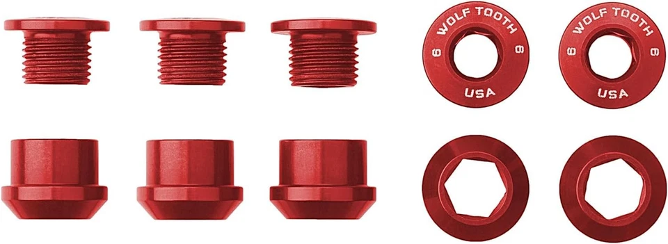 Set of 5 Chainring Bolts+Nuts for Single-Ring (1X) Drivetrains - Image 1 of 1