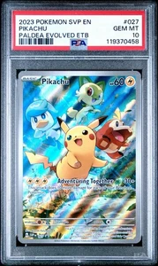 2023 Pokemon Paldea Evolved - Pikachu No. 27 PSA 10 - Picture 1 of 2
