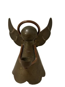 Vintage Messing Engel Kerzenhalter Weihnachtsdeko 2,25 cm - Bild 1 von 4