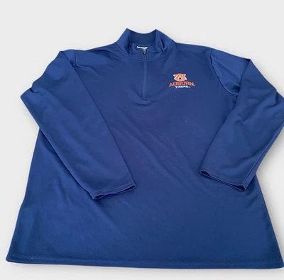 Auburn Tigers Pullover Men’s M Blue Embroidered Quarter Zip War Eagles SEC AU - Image 1 of 4