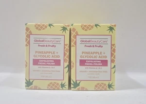 2 Lot Global Beauty Pineapple Glycolic Acid Facial Exfoliating Facial Polish - Picture 1 of 3
