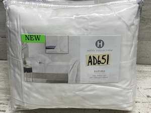 Hotel Collection 680 Thread Count Cotton Full Size 4pc Sheet Set White new - Picture 1 of 4